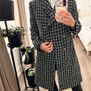 Miami Black and White Trench Coat